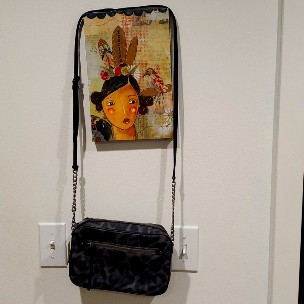 Michael Kors black leopard purse